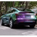 Gloss Diamond Purple Green Car Vinyl Wrap