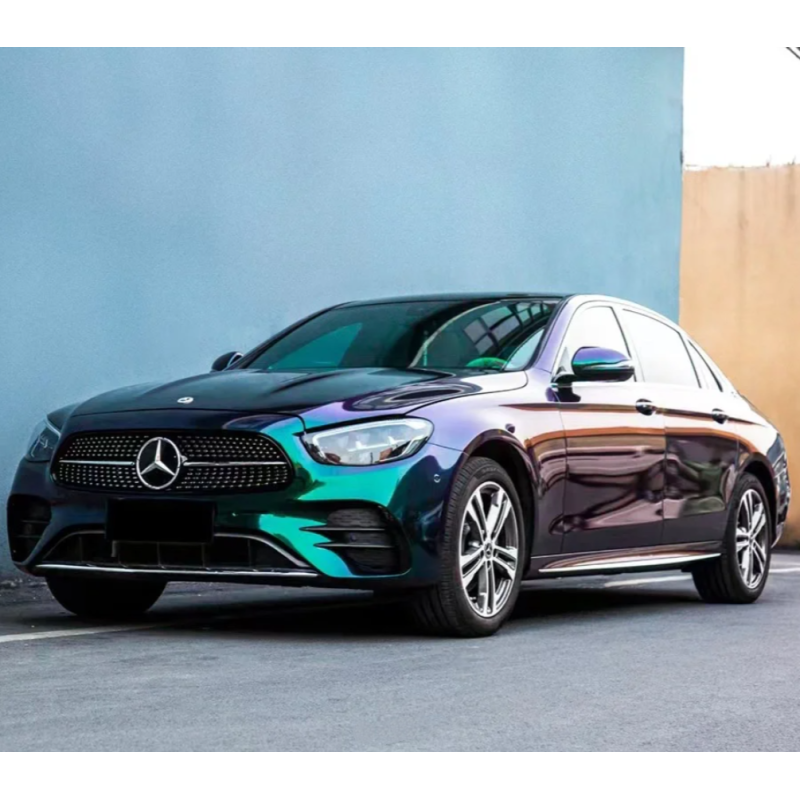 Gloss Diamond Purple Green Car Vinyl Wrap