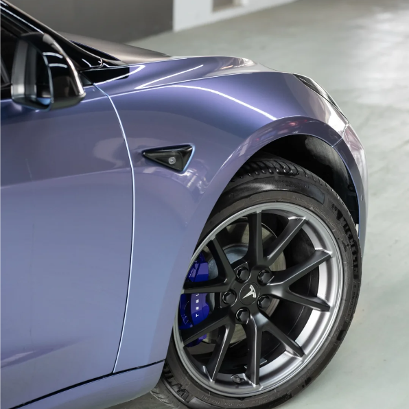 Gloss Metallic Crystal Grey Purple Car Vinyl Wrap