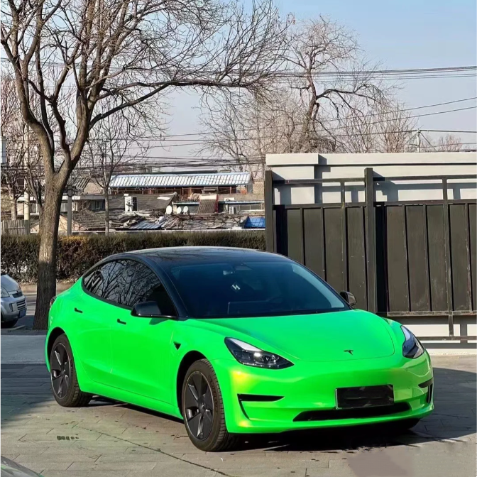 Audi Gloss Magic Gold Green Car Vinyl Wrap