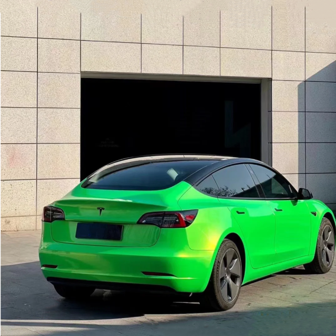 Audi Gloss Magic Gold Green Car Vinyl Wrap