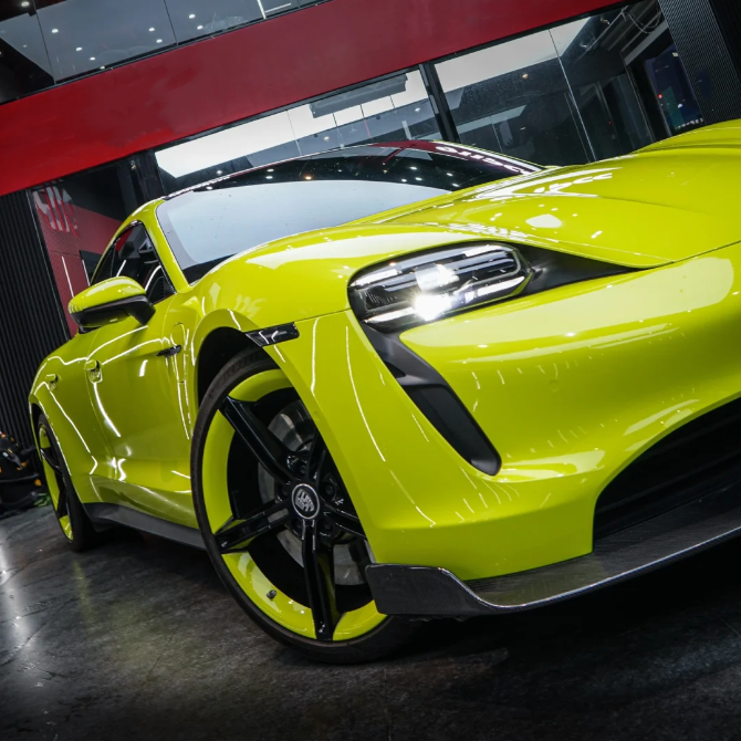 Gloss Acid Lime Green Car Vinyl Wrap