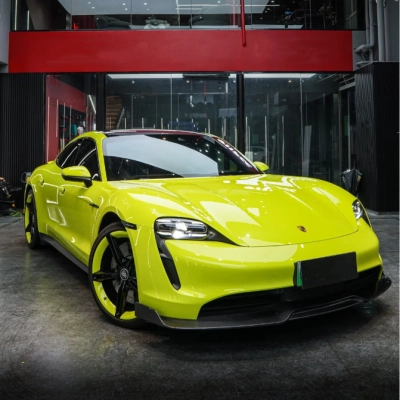Gloss Acid Lime Green Car Vinyl Wrap 02