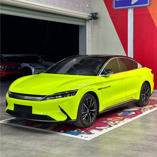 Gloss Fluorescent Green Car Vinyl Wrap