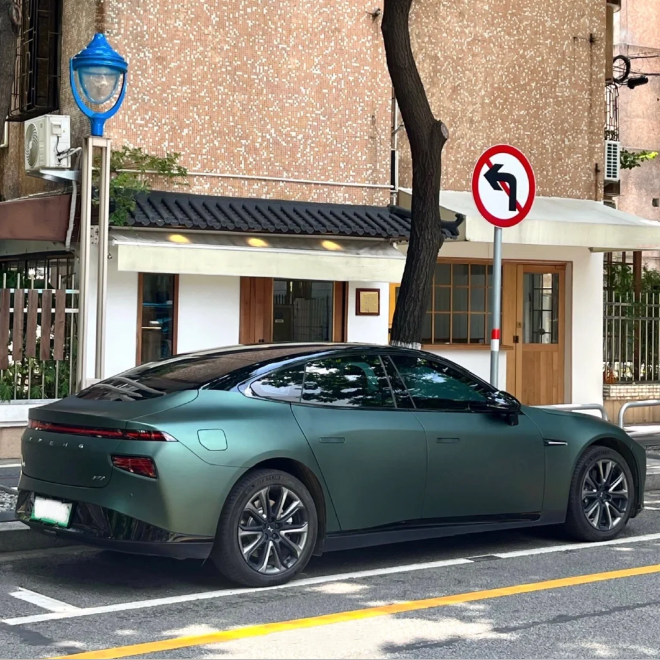 matte green vinyl wrap car