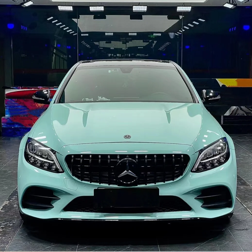 Super Gloss Cragginess Green Car Vinyl Wrap