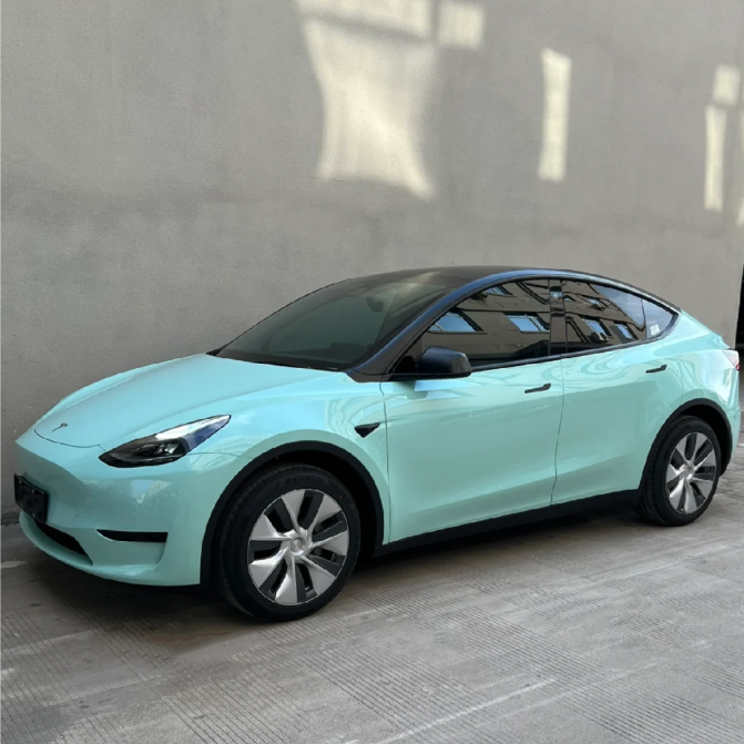 Super Gloss Cragginess Green Car Vinyl Wrap