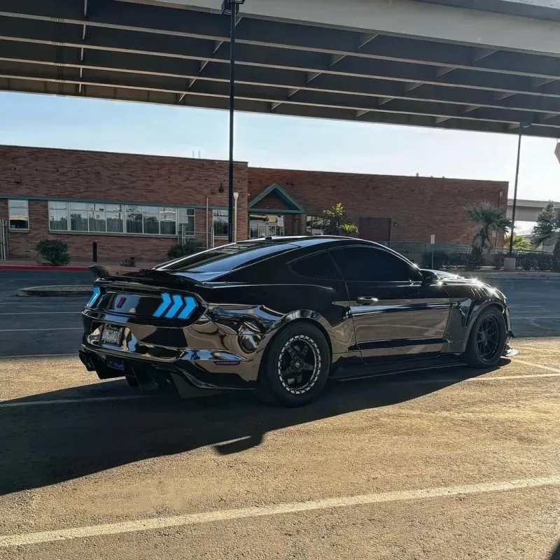 Chrome Mirror Black Car Vinyl Wrap