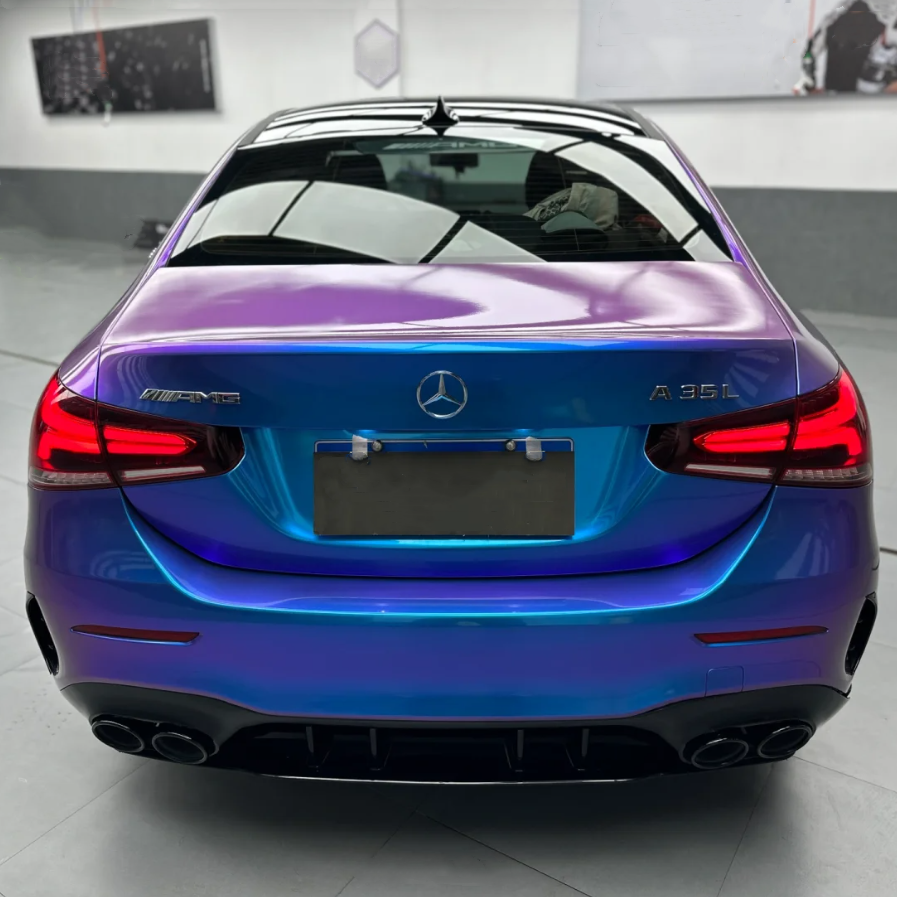 Gloss Auroral Blue Purple Car Vinyl Wrap