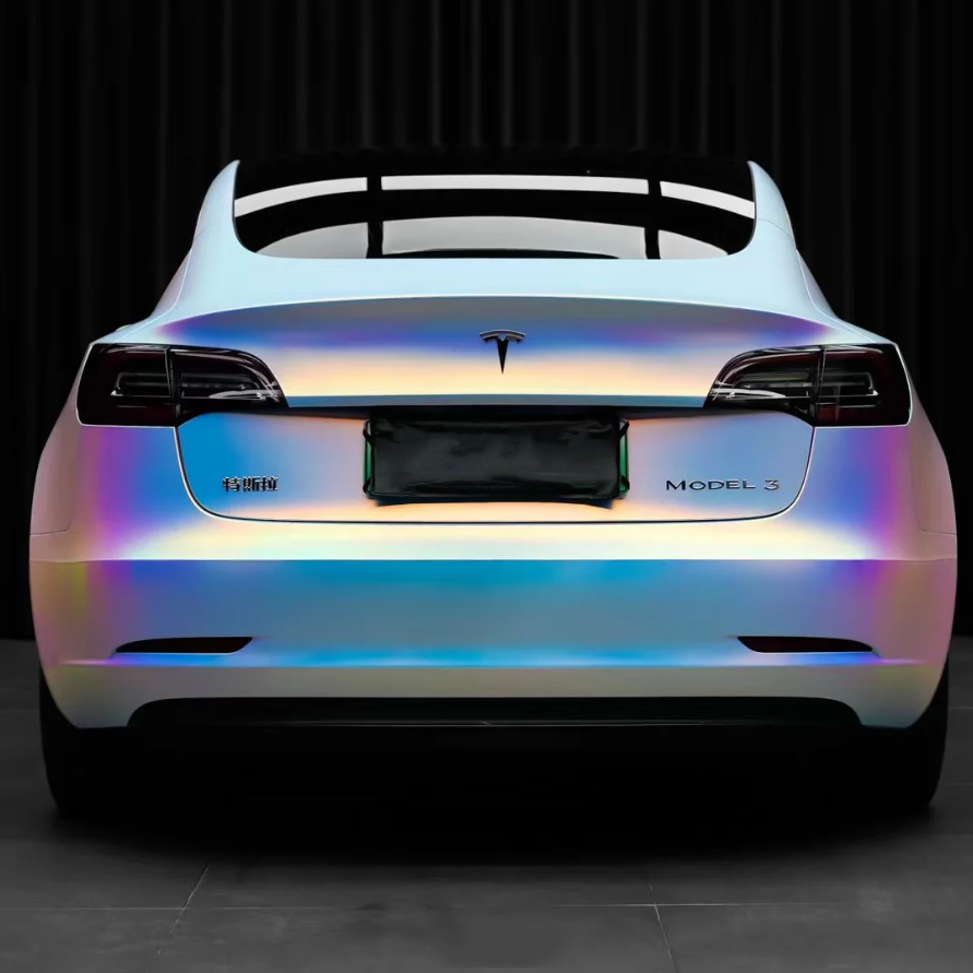 Matte Holographic Rainbow Neo Chrome Car Vinyl Wrap Non-stretchable
