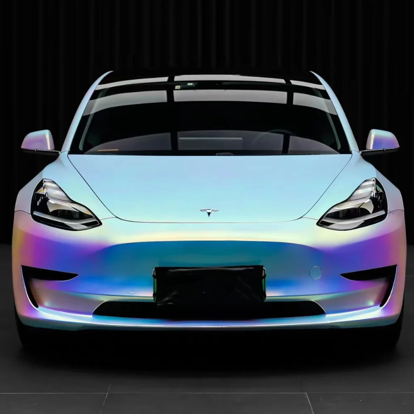 Matte Holographic Rainbow Neo Chrome Car Vinyl Wrap Non-stretchable