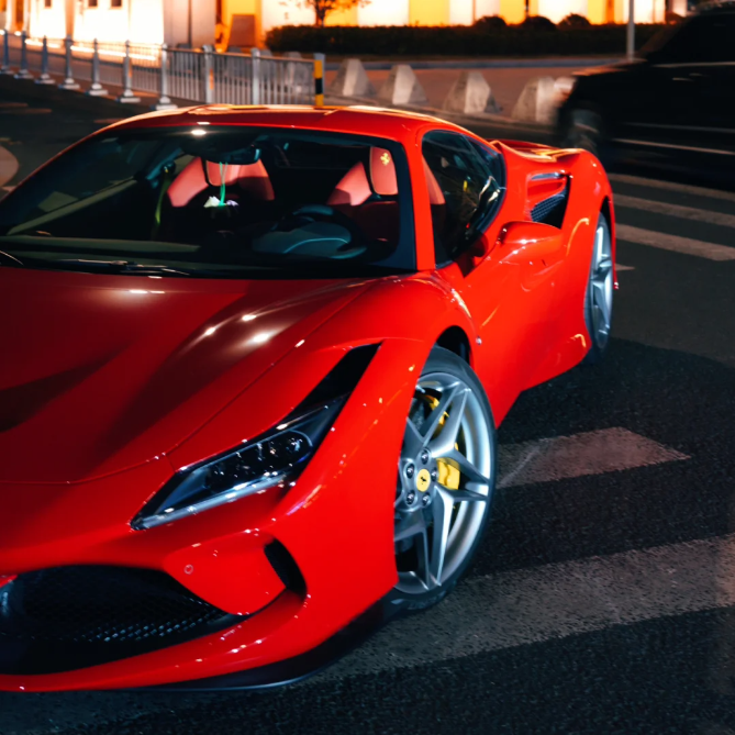 Super Gloss Ferrari Red Car Vinyl Wrap