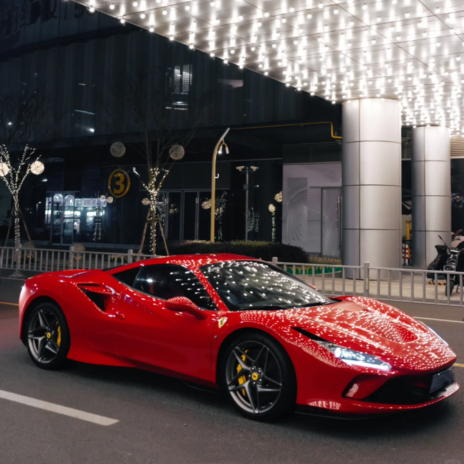 Super Gloss Ferrari Red Car Vinyl Wrap