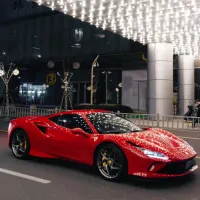 Super Gloss Ferrari Red Car Vinyl Wrap5