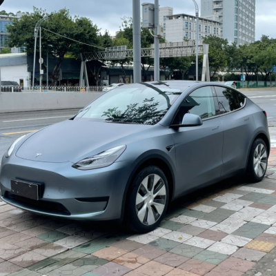 Matte Blue Gray Vinyl Wrap Car Wrap 02