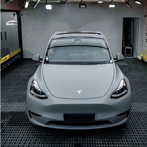 Matte Flat Dark Grey Car Vinyl Wrap