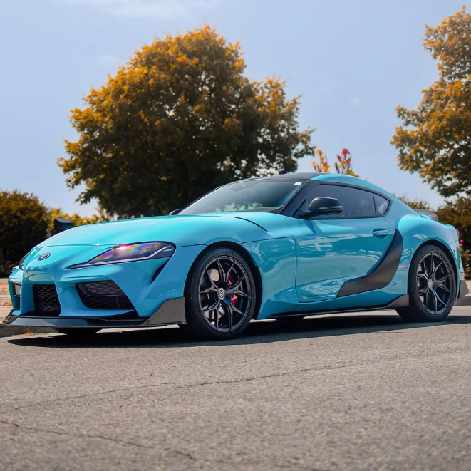 TPU Super Gloss Miami Blue Car Vinyl Wrap