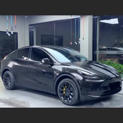TPU Bentley Anthracite Grey Car Vinyl Wrap 02