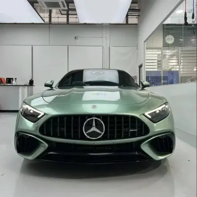 TPU Ferrari Gloss Verde Francesca Green Car Vinyl Wrap 02