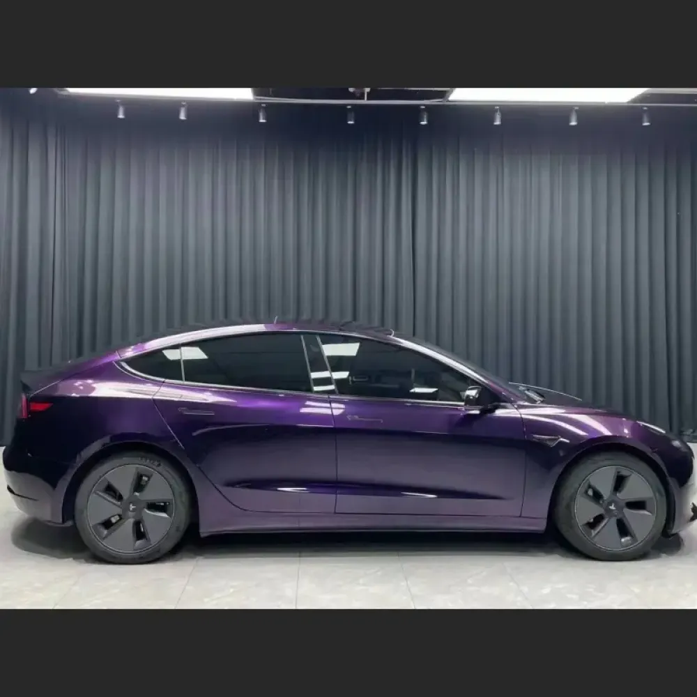 TPU Gloss Ghost Midnight Purple Car Vinyl Wrap