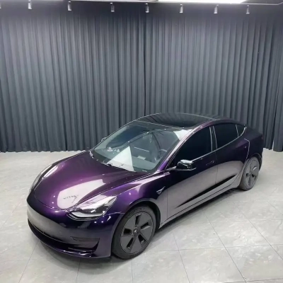 TPU Gloss Ghost Midnight Purple Car Vinyl Wrap 02