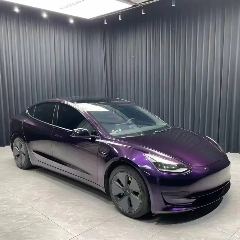 TPU Gloss Ghost Midnight Purple Car Vinyl Wrap