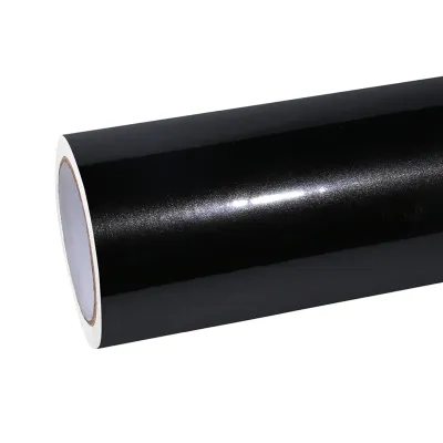 TPU Gloss Metal Paint Black Car Vinyl Wrap 01