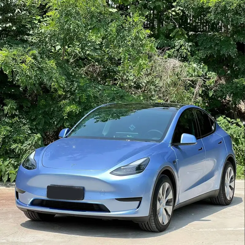 TPU Gloss Metal Paint Mist Blue Car Vinyl Wrap