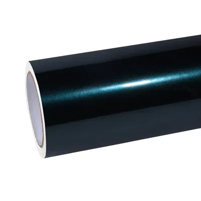 TPU Gloss Metallic Midnight Green Car Vinyl Wrap 01