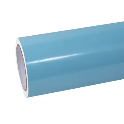 TPU Glossy Crystal Light Blue Car Vinyl Wrap 01