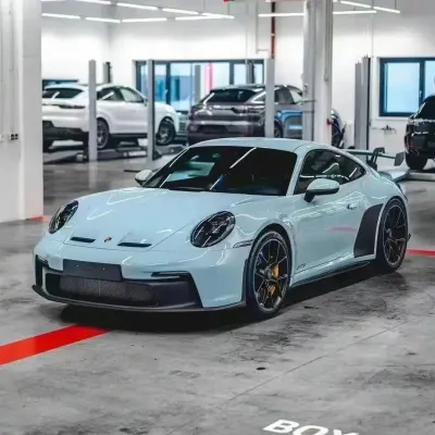 TPU Glossy Meisen Blue Car Vinyl Wrap 02