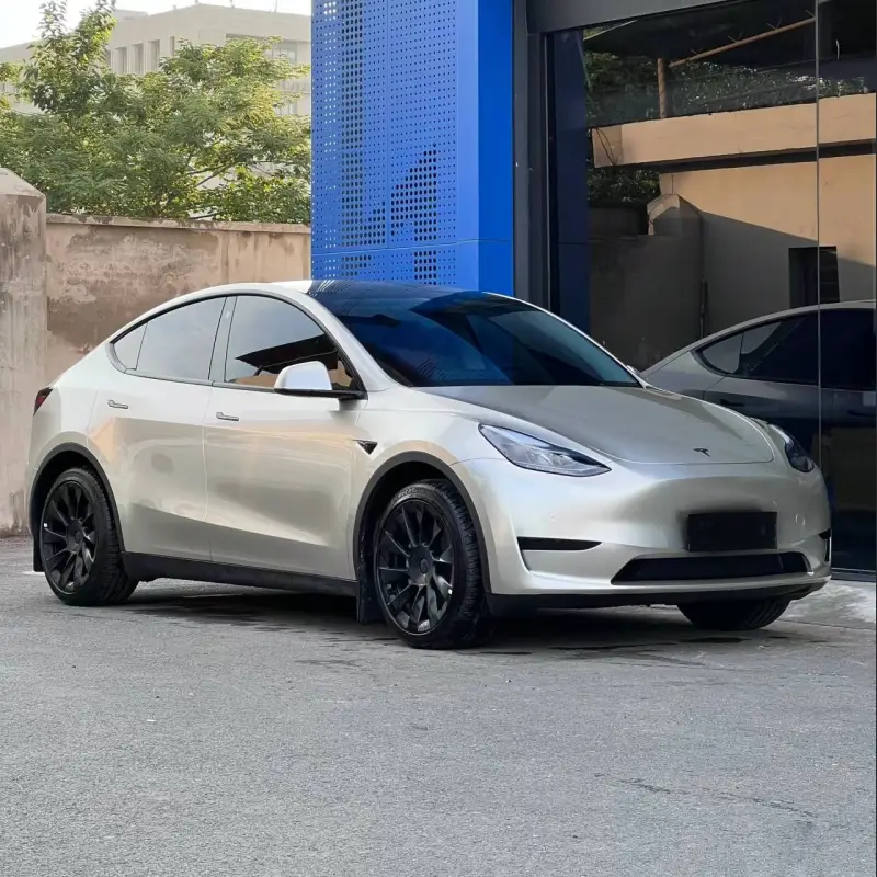 TPU Glossy Metal Light Champaign Gold Car Vinyl Wrap