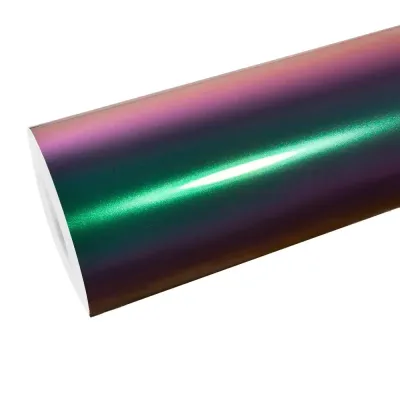 TPU Glossy Metallic Green Galaxy Car Vinyl Wrap 01