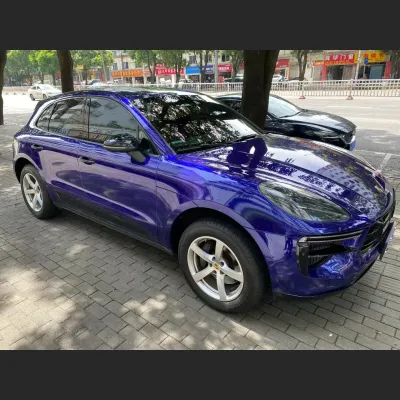 TPU Gloss Metallic Royal Blue Car Vinyl Wrap 02