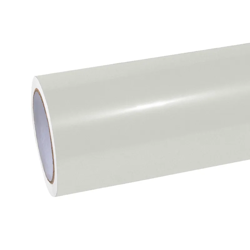 TPU Gloss Metallic Silver Grey Car Vinyl Wrap