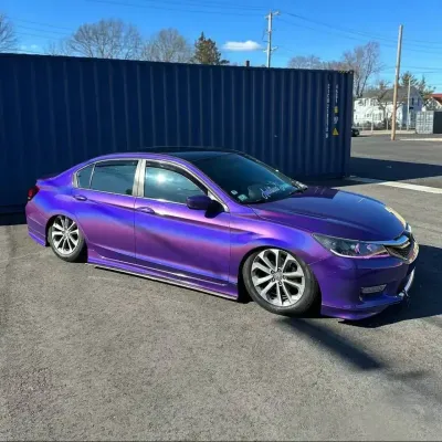 Super Gloss Laser Dark Purple Car Vinyl Wrap 02