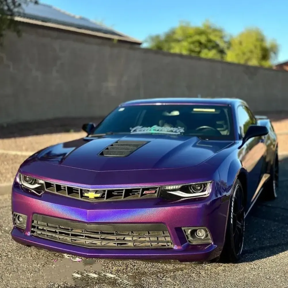 Super Gloss Laser Dark Purple Car Vinyl Wrap