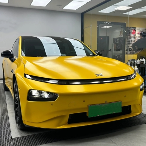 Matte Pure Metal Yellow Gold Car Vinyl Wrap