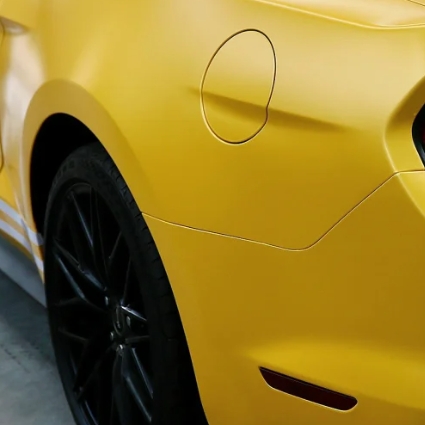 Matte Pure Metal Yellow Gold Car Vinyl Wrap