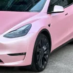 Matte Pure Metal Cherry Pink Car Vinyl Wrap