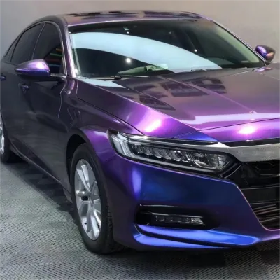 Gloss Chameleon red purple Car Vinyl Wrap 02