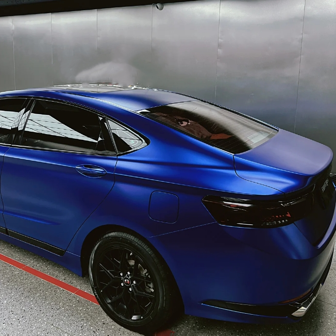 Matte Pure Metal Navy Blue Car Vinyl Wrap