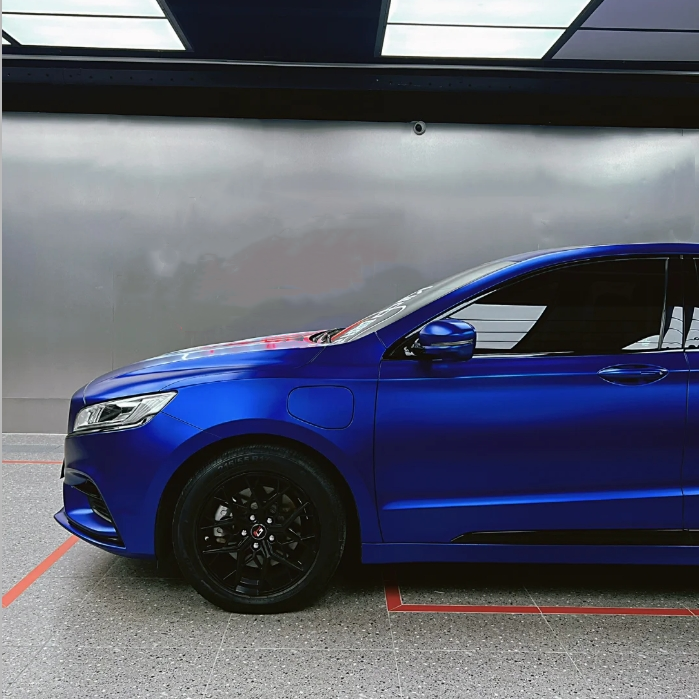 Matte Pure Metal Navy Blue Car Vinyl Wrap