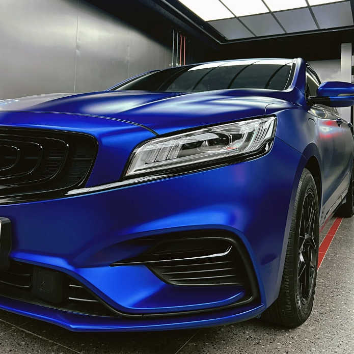 Matte Pure Metal Navy Blue Car Vinyl Wrap