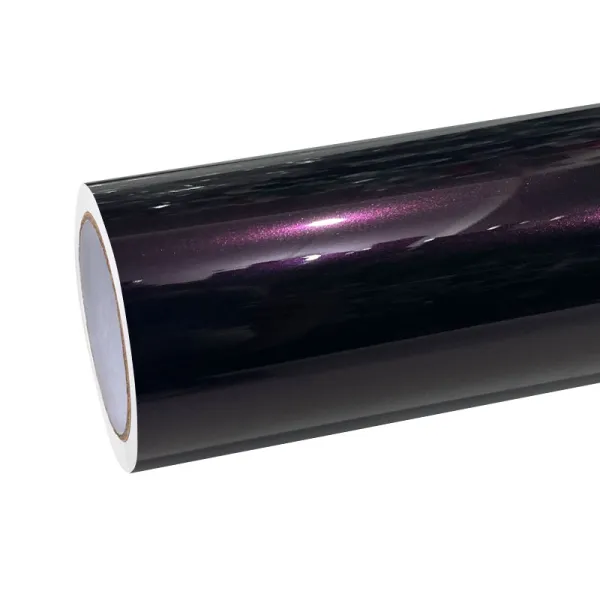PET Gloss Metallic Gloss Gentian Purple Car Vinyl Wrap