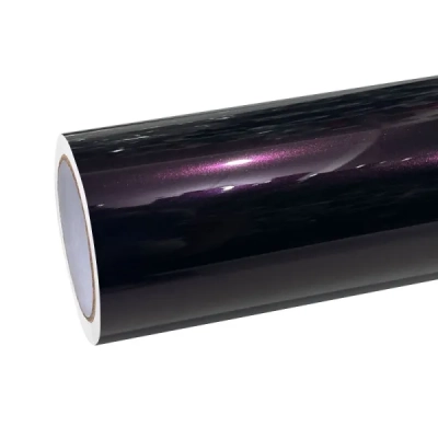 PET Gloss Metallic Gloss Gentian Purple Car Vinyl Wrap 01