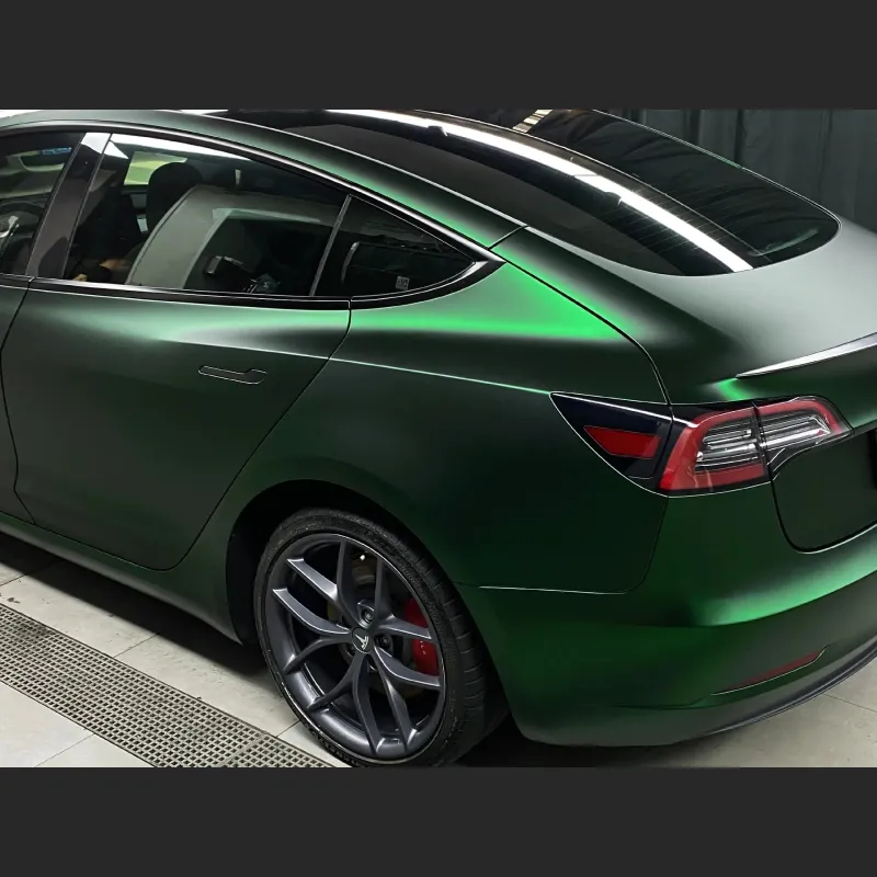Ultra-Matte Venom Green Car Vinyl Wrap