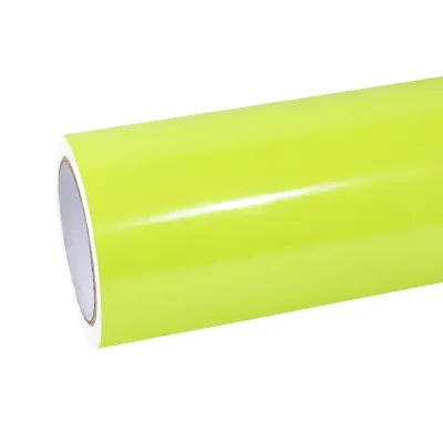PET Gloss Acid Green Car Vinyl Wrap 01