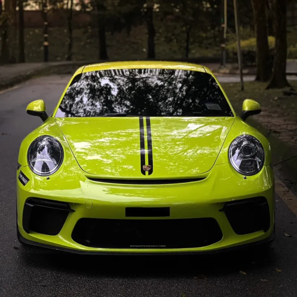 PET Gloss Acid Green Car Vinyl Wrap