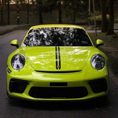 PET Gloss Acid Green Car Vinyl Wrap 02